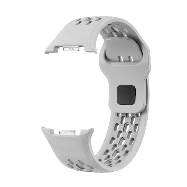 For Samsung Galaxy Watch8 / Watch8 Classic Hole Style Black Reverse Buckle Silicone Watch Band