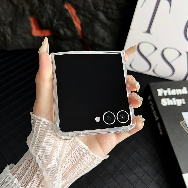 For Samsung Galaxy Z Flip7 5G Clear MagSafe Four-corner Anti-fall Phone Case - Transparent