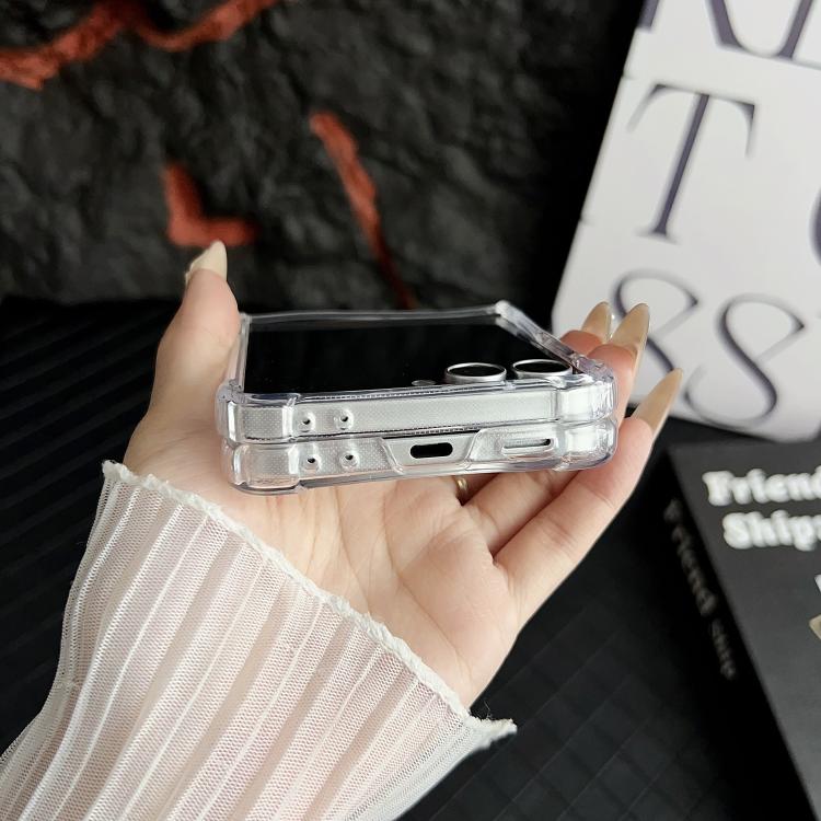 For Samsung Galaxy Z Flip7 5G Clear MagSafe Four-corner Anti-fall Phone Case - Transparent