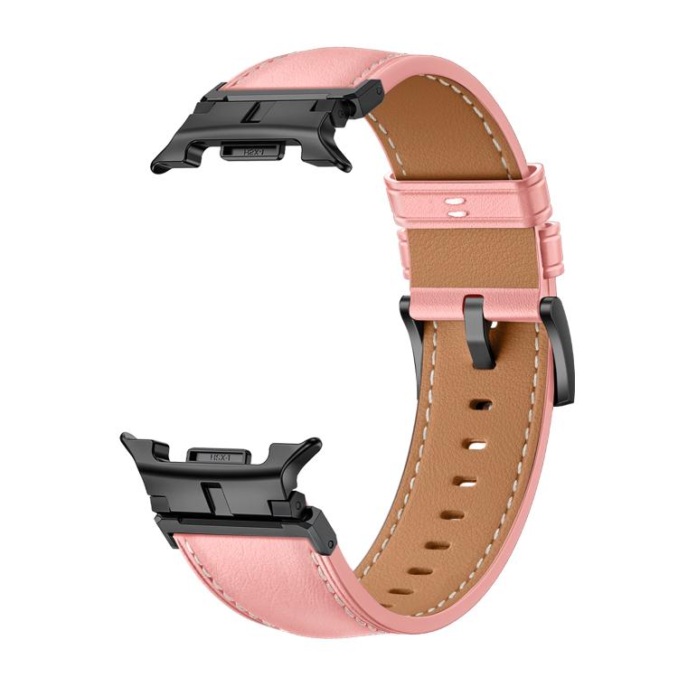 For Samsung Galaxy Watch8 / Watch8 Classic Metal Head Connector Genuine Leather Watch Band
