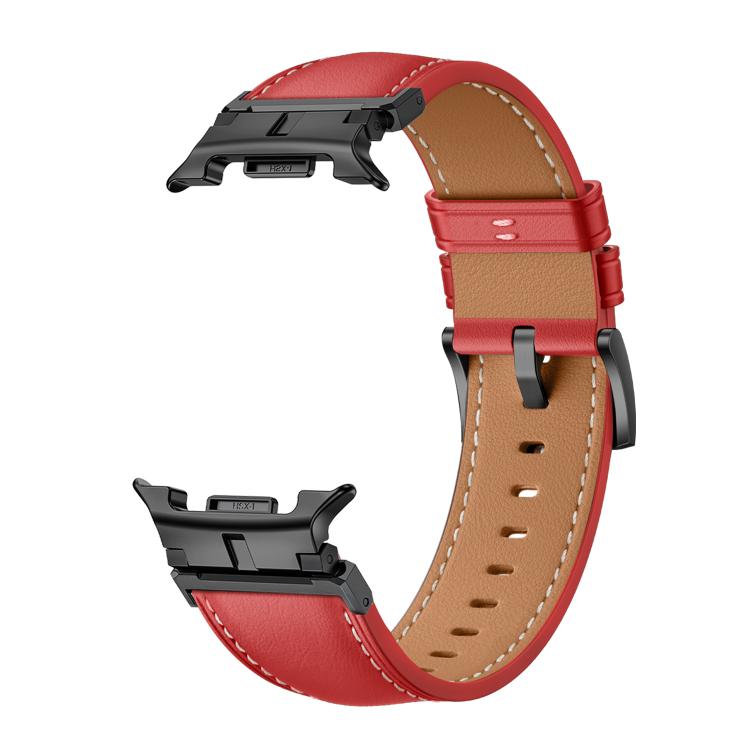 For Samsung Galaxy Watch8 / Watch8 Classic Metal Head Connector Genuine Leather Watch Band