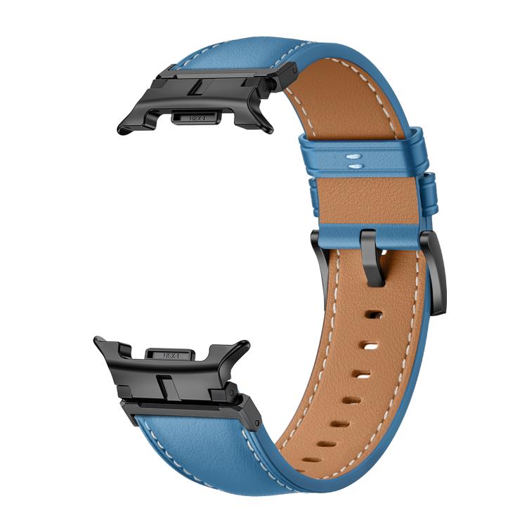 For Samsung Galaxy Watch8 / Watch8 Classic Metal Head Connector Genuine Leather Watch Band