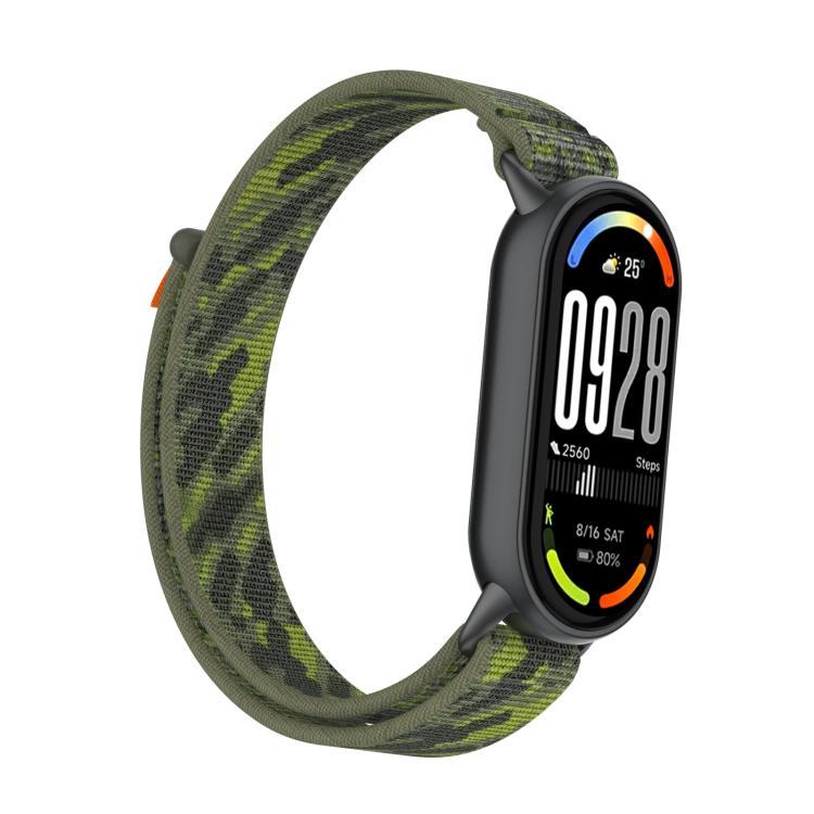 For Xiaomi Smart Band 10 / 9 / 8 Tail Style Nylon Hook And Loop Fastener Watch Band