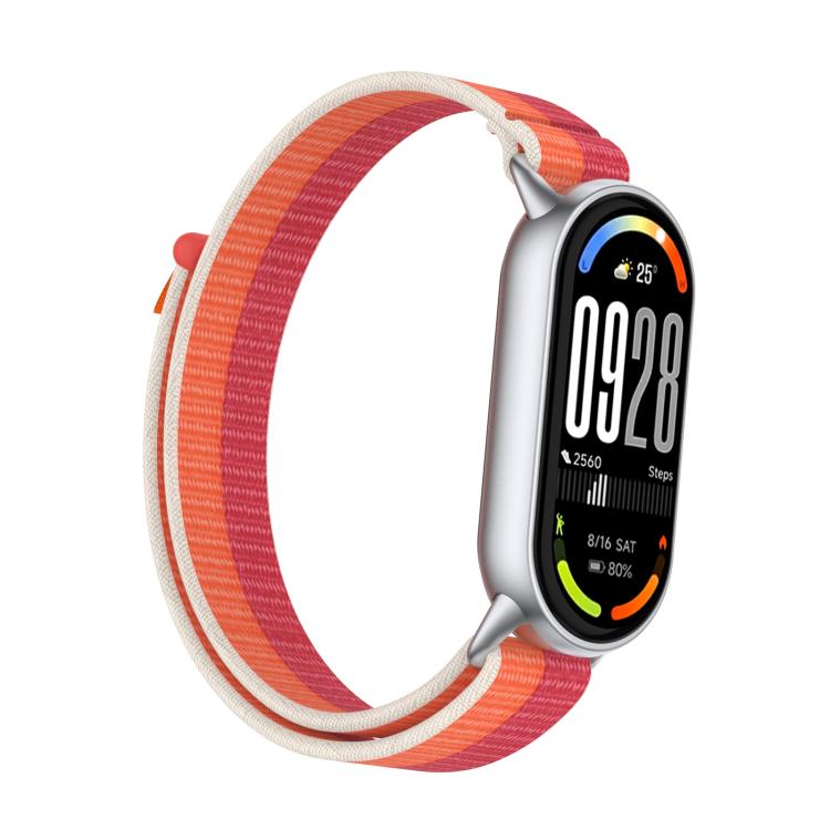 For Xiaomi Smart Band 10 / 9 / 8 Tail Style Nylon Hook And Loop Fastener Watch Band