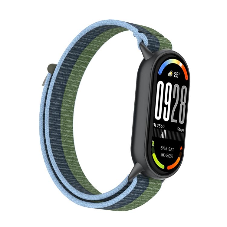 For Xiaomi Smart Band 10 / 9 / 8 Tail Style Nylon Hook And Loop Fastener Watch Band