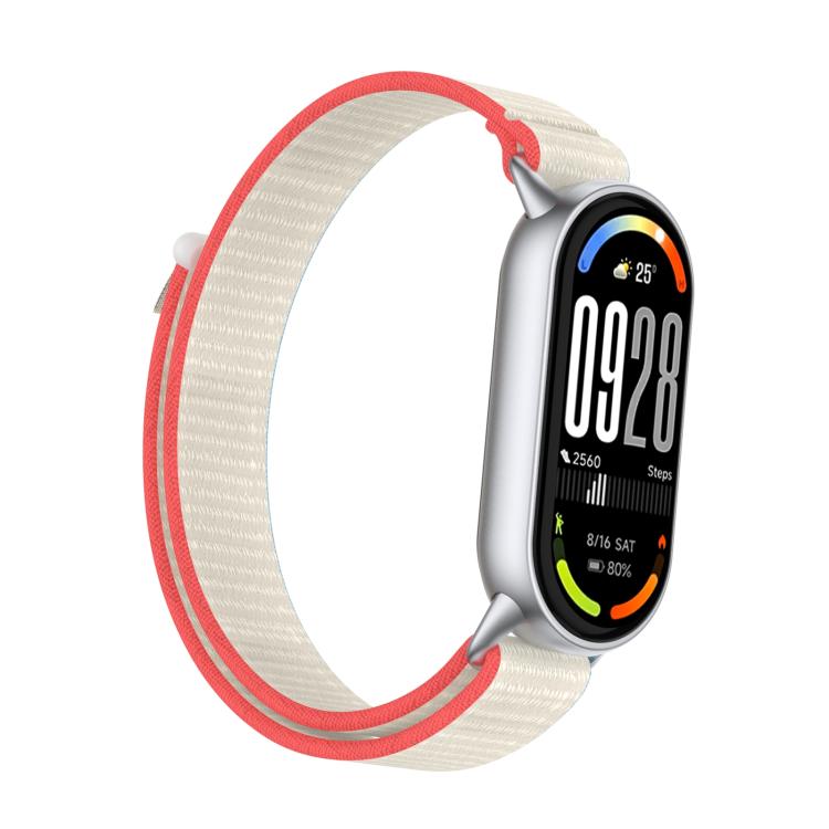 For Xiaomi Smart Band 10 / 9 / 8 Tail Style Nylon Hook And Loop Fastener Watch Band