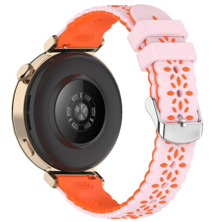 20mm Two Color Sunflower Silicone Watch Band