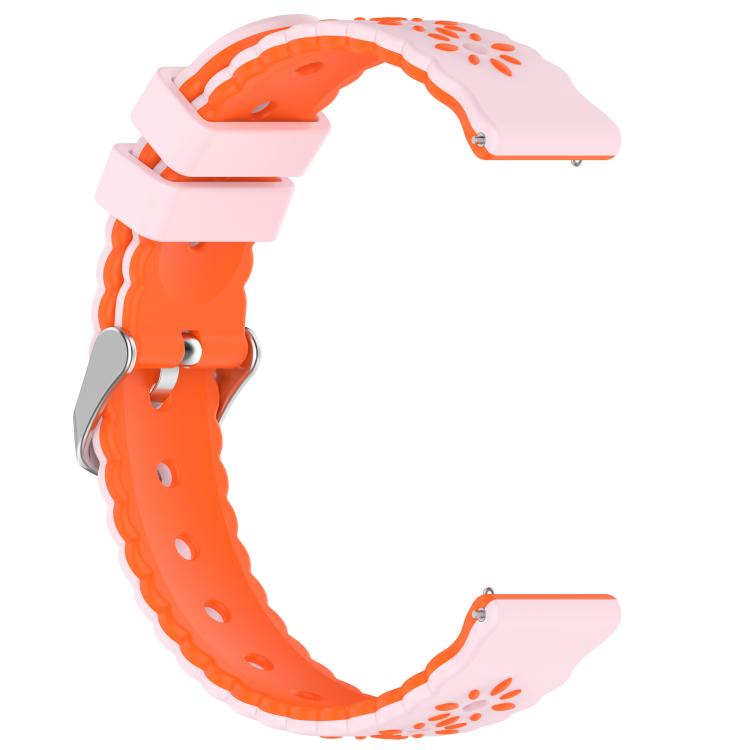 20mm Two Color Sunflower Silicone Watch Band