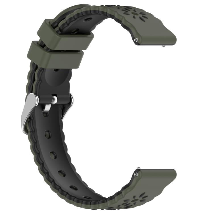 20mm Two Color Sunflower Silicone Watch Band