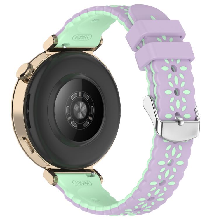 20mm Two Color Sunflower Silicone Watch Band