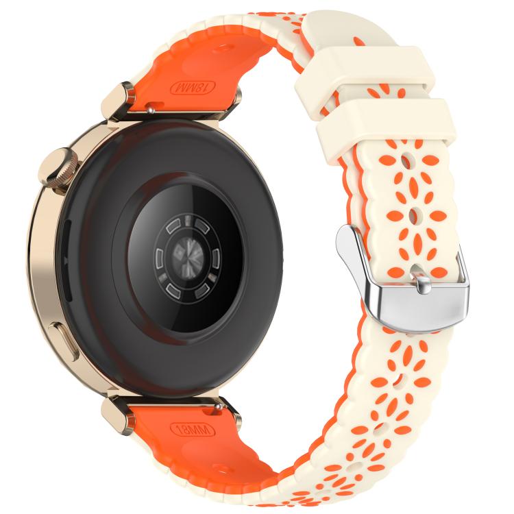 20mm Two Color Sunflower Silicone Watch Band
