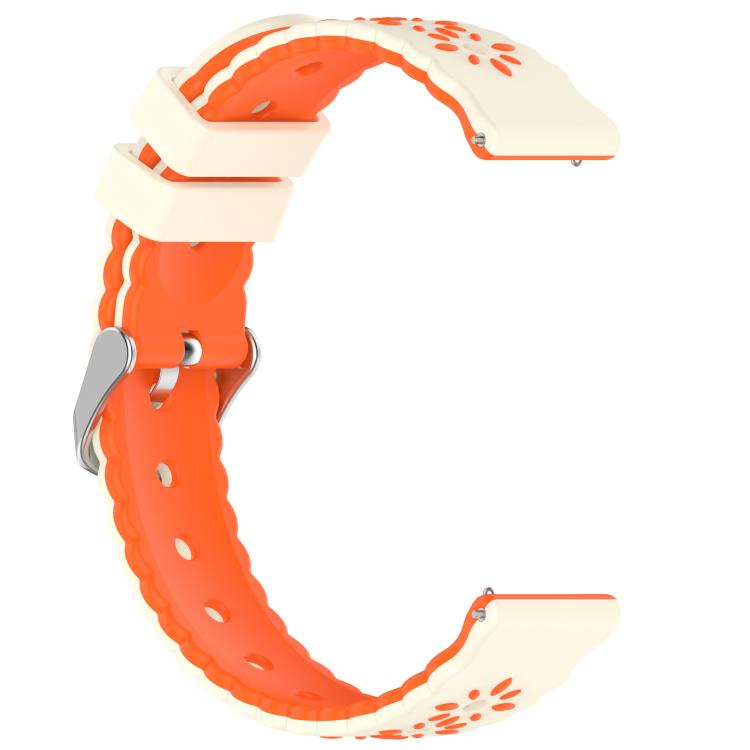 20mm Two Color Sunflower Silicone Watch Band