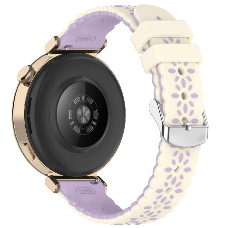 20mm Two Color Sunflower Silicone Watch Band