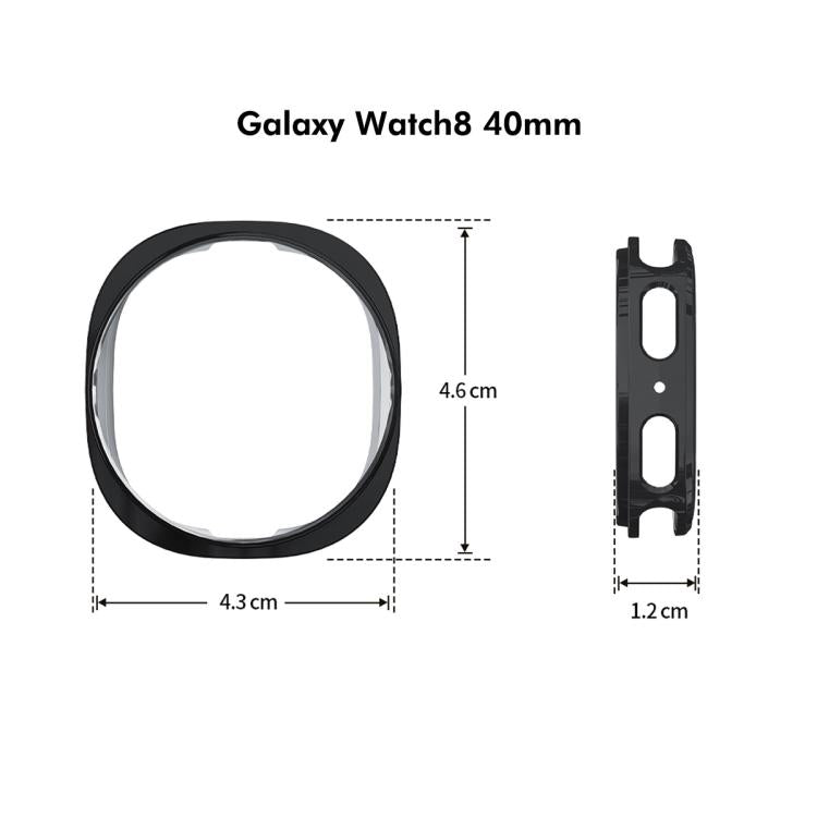 For Samsung Galaxy Watch8 40mm ENKAY Hat-Prince Full Coverage Electroplated Soft TPU Case with Screen Protection