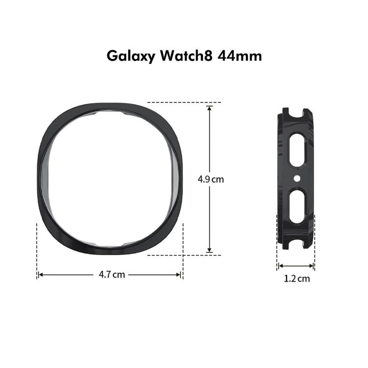For Samsung Galaxy Watch8 44mm ENKAY Hat-Prince Full Coverage Electroplated Soft TPU Case with Screen Protection