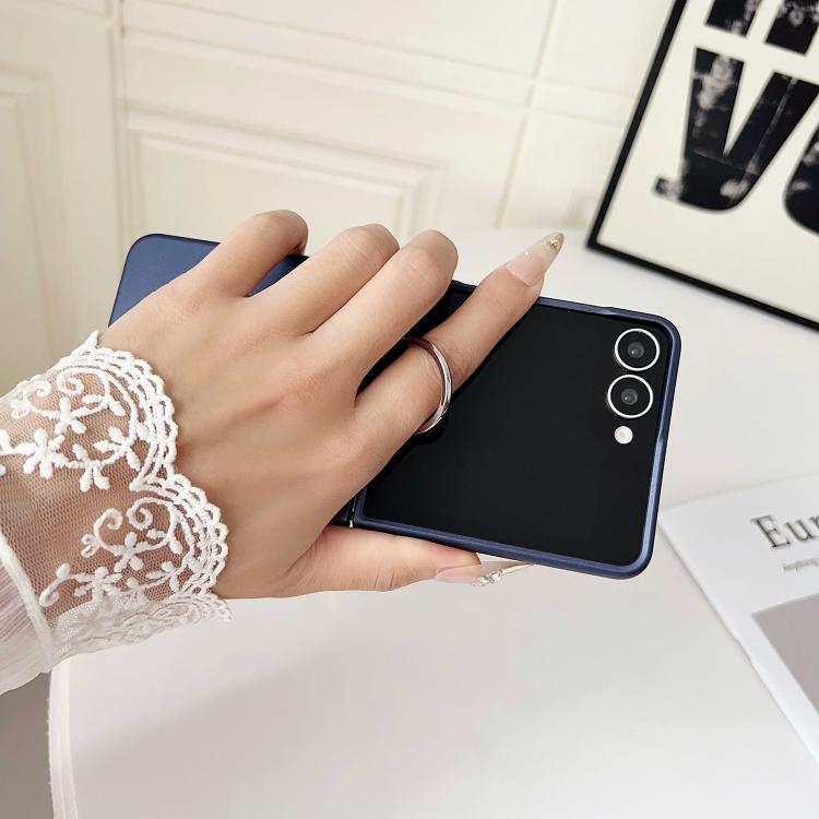 For Galaxy Z Flip7 5G Electricplating Ring Buckle Folding Phone Case