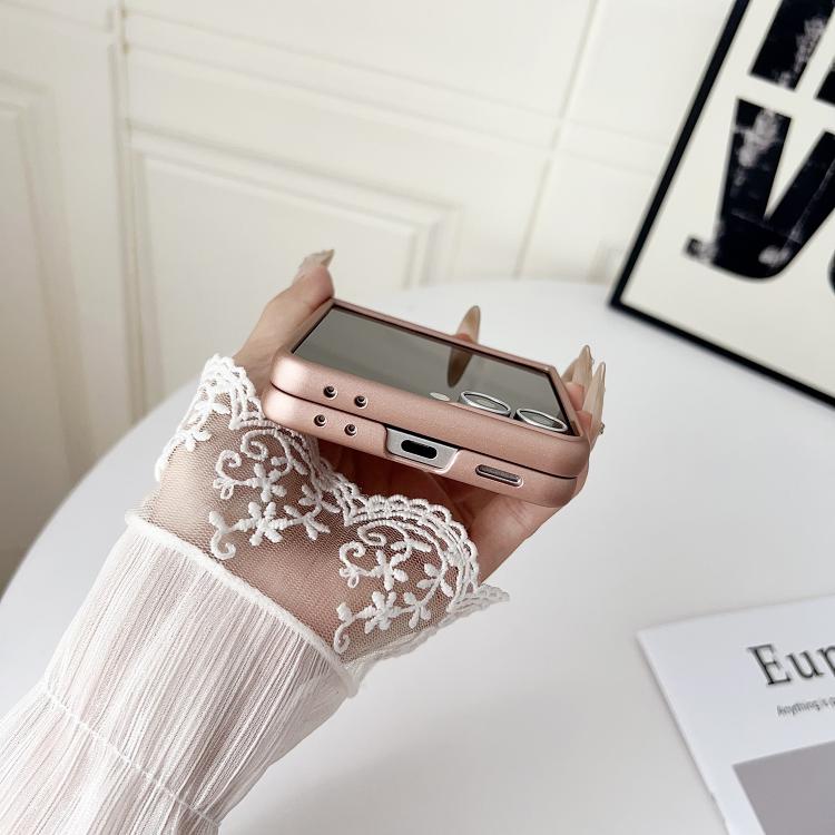 For Galaxy Z Flip7 5G Electricplating Ring Buckle Folding Phone Case