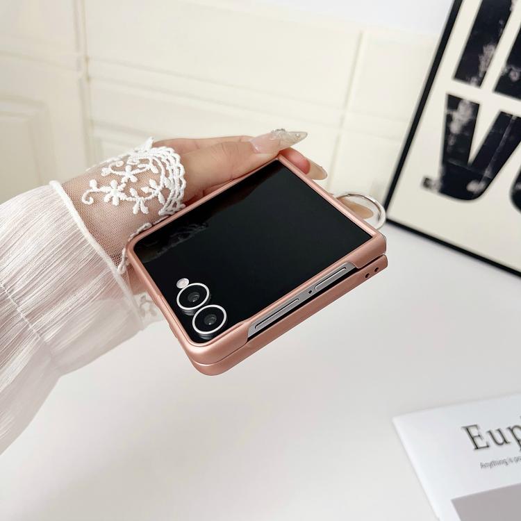 For Galaxy Z Flip7 5G Electricplating Ring Buckle Folding Phone Case