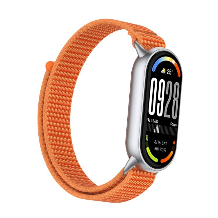 For Xiaomi Smart Band 10 / 9 / 8 Integrated Nylon Loop Hook And Loop Fastener Watch Band