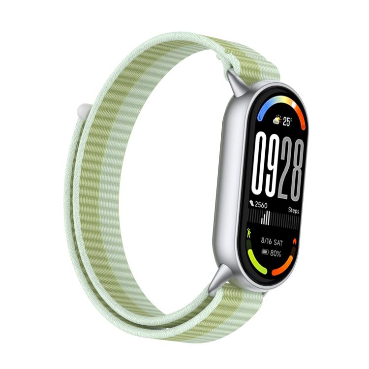 For Xiaomi Smart Band 10 / 9 / 8 Integrated Nylon Loop Hook And Loop Fastener Watch Band