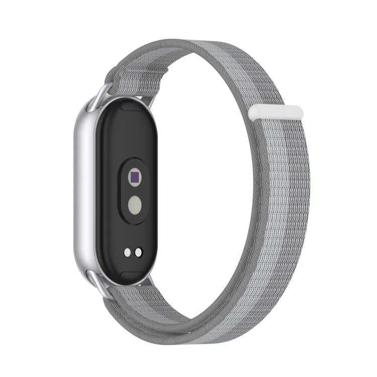 For Xiaomi Smart Band 10 / 9 / 8 Integrated Nylon Loop Hook And Loop Fastener Watch Band
