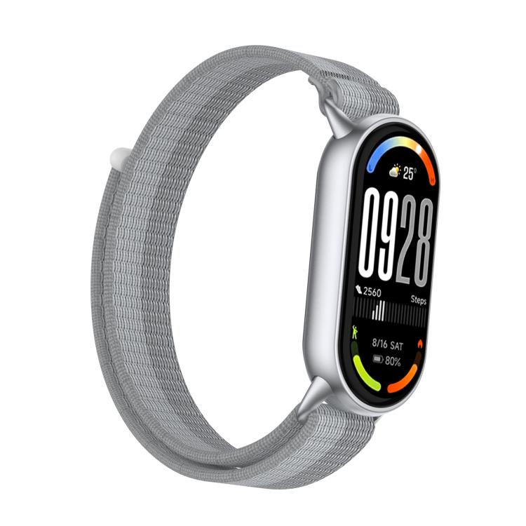 For Xiaomi Smart Band 10 / 9 / 8 Integrated Nylon Loop Hook And Loop Fastener Watch Band