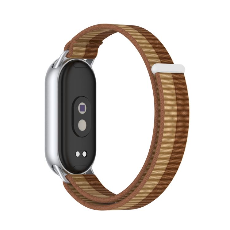 For Xiaomi Smart Band 10 / 9 / 8 Integrated Nylon Loop Hook And Loop Fastener Watch Band