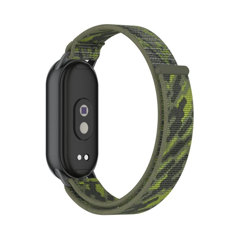 For Xiaomi Smart Band 10 / 9 / 8 Integrated Nylon Loop Hook And Loop Fastener Watch Band