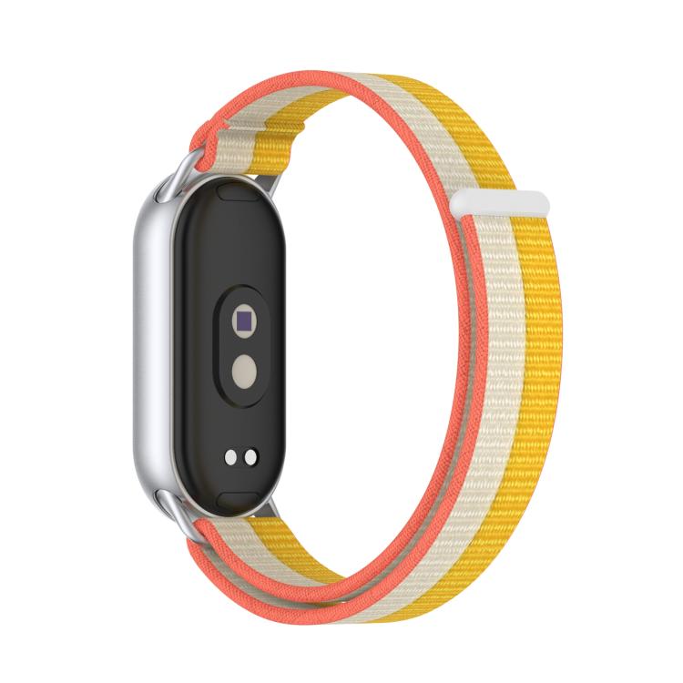 For Xiaomi Smart Band 10 / 9 / 8 Integrated Nylon Loop Hook And Loop Fastener Watch Band