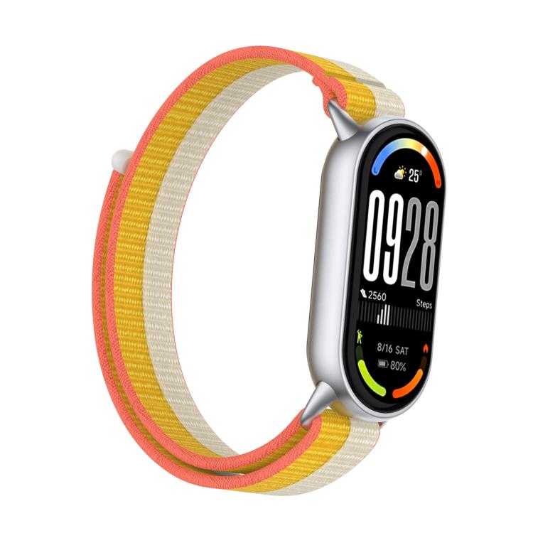 For Xiaomi Smart Band 10 / 9 / 8 Integrated Nylon Loop Hook And Loop Fastener Watch Band