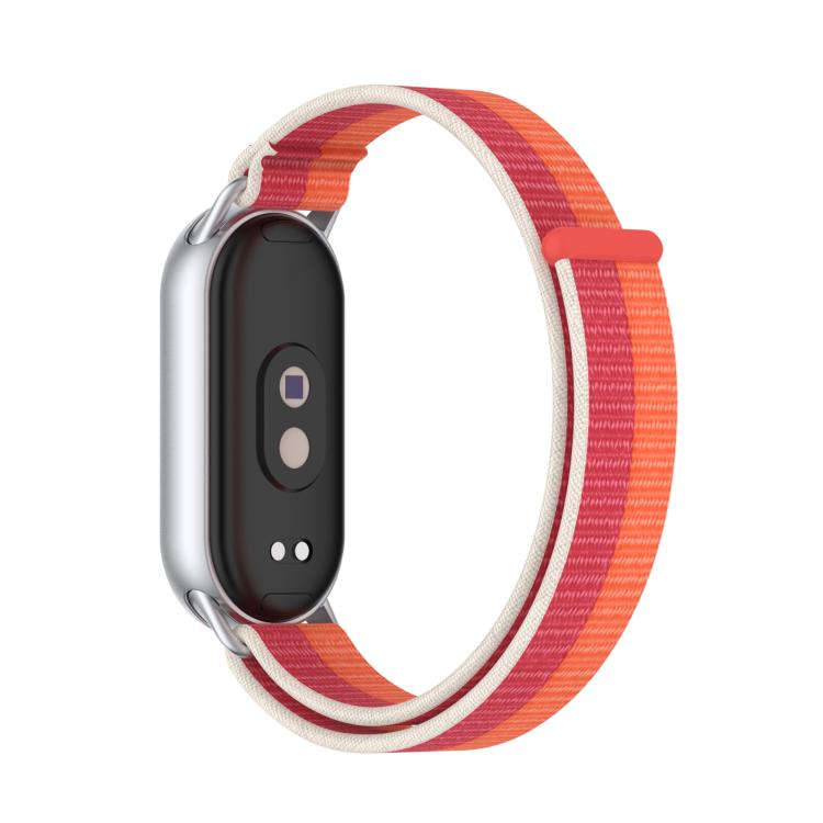 For Xiaomi Smart Band 10 / 9 / 8 Integrated Nylon Loop Hook And Loop Fastener Watch Band