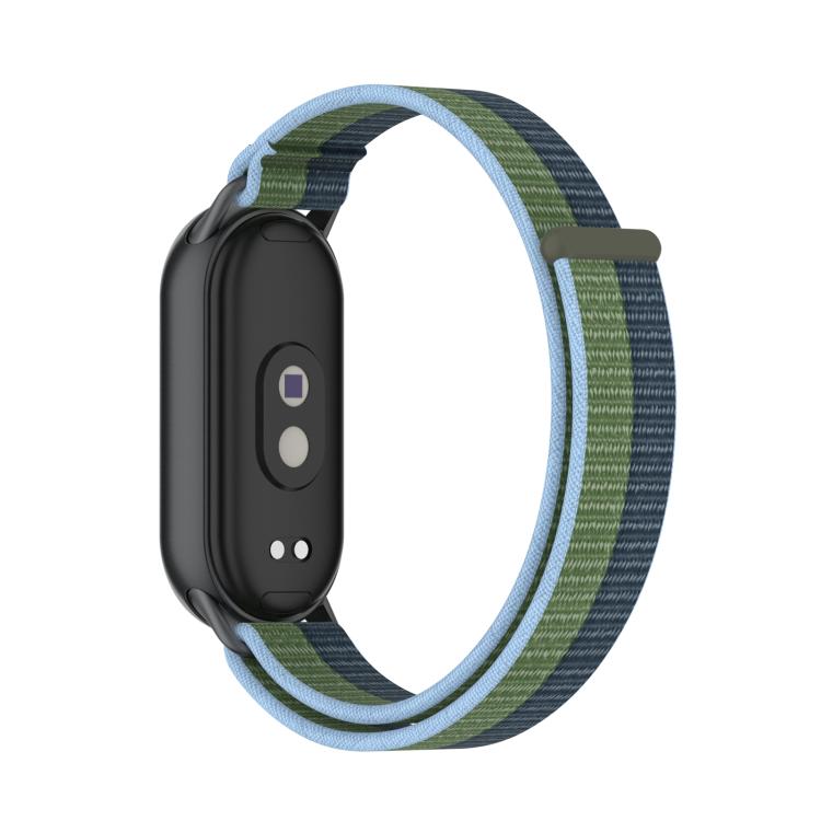 For Xiaomi Smart Band 10 / 9 / 8 Integrated Nylon Loop Hook And Loop Fastener Watch Band