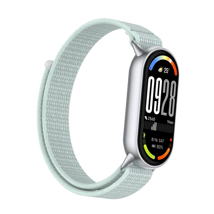 For Xiaomi Smart Band 10 / 9 / 8 Integrated Nylon Loop Hook And Loop Fastener Watch Band
