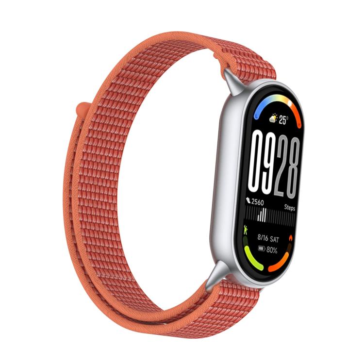 For Xiaomi Smart Band 10 / 9 / 8 Integrated Nylon Loop Hook And Loop Fastener Watch Band