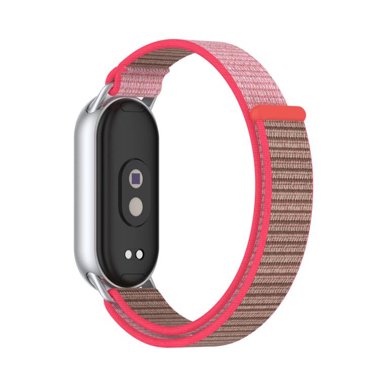 For Xiaomi Smart Band 10 / 9 / 8 Integrated Nylon Loop Hook And Loop Fastener Watch Band