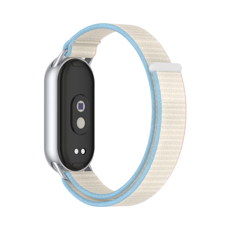 For Xiaomi Smart Band 10 / 9 / 8 Integrated Nylon Loop Hook And Loop Fastener Watch Band