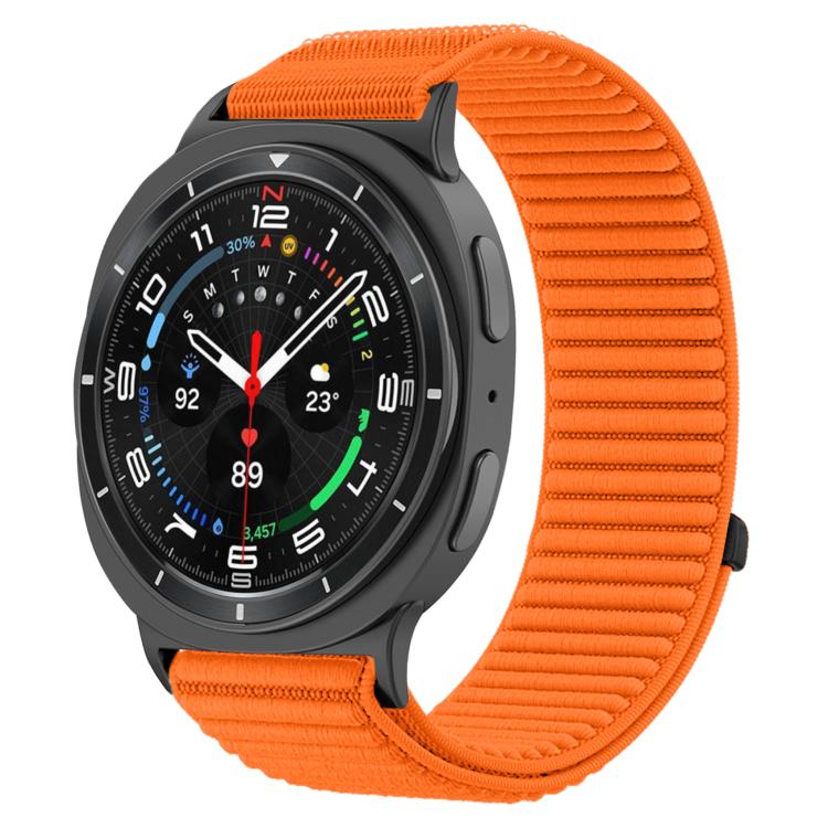 For Samsung Galaxy Watch8 / Watch8 Classic Woven Nylon Hook And Loop Fastener Metal Interface Watch Band