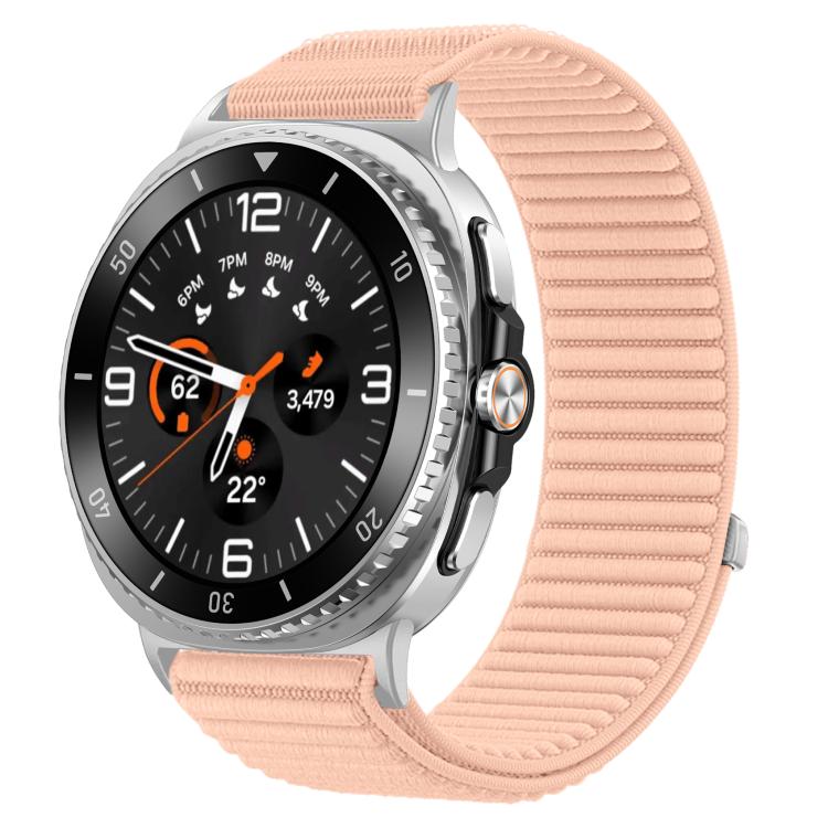 For Samsung Galaxy Watch8 / Watch8 Classic Woven Nylon Hook And Loop Fastener Metal Interface Watch Band
