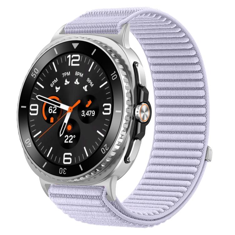 For Samsung Galaxy Watch8 / Watch8 Classic Woven Nylon Hook And Loop Fastener Metal Interface Watch Band