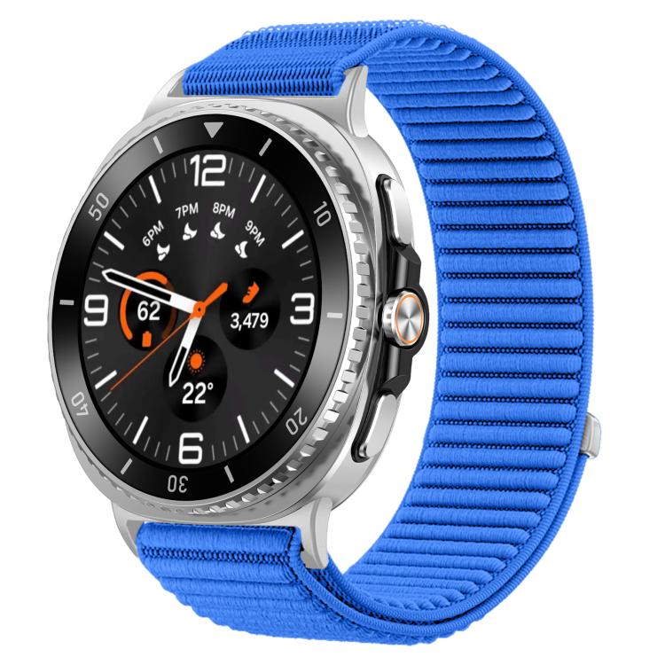 For Samsung Galaxy Watch8 / Watch8 Classic Woven Nylon Hook And Loop Fastener Metal Interface Watch Band