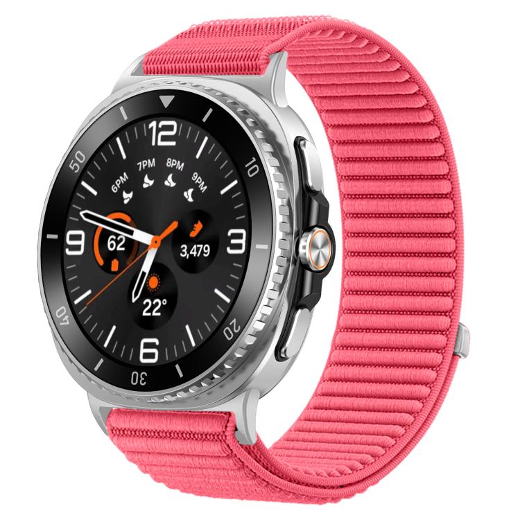For Samsung Galaxy Watch8 / Watch8 Classic Woven Nylon Hook And Loop Fastener Metal Interface Watch Band