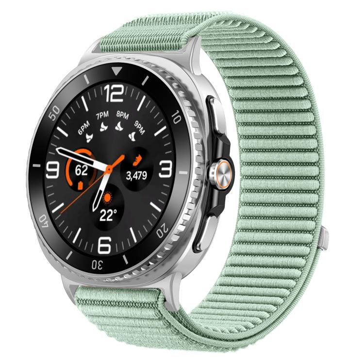 For Samsung Galaxy Watch8 / Watch8 Classic Woven Nylon Hook And Loop Fastener Metal Interface Watch Band