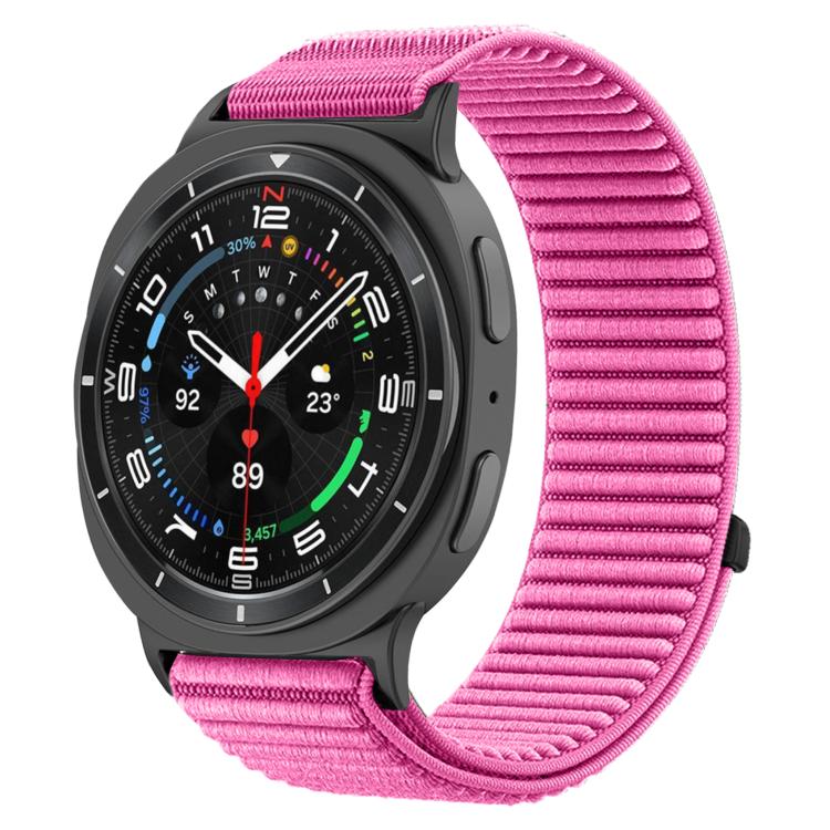 For Samsung Galaxy Watch8 / Watch8 Classic Woven Nylon Hook And Loop Fastener Metal Interface Watch Band