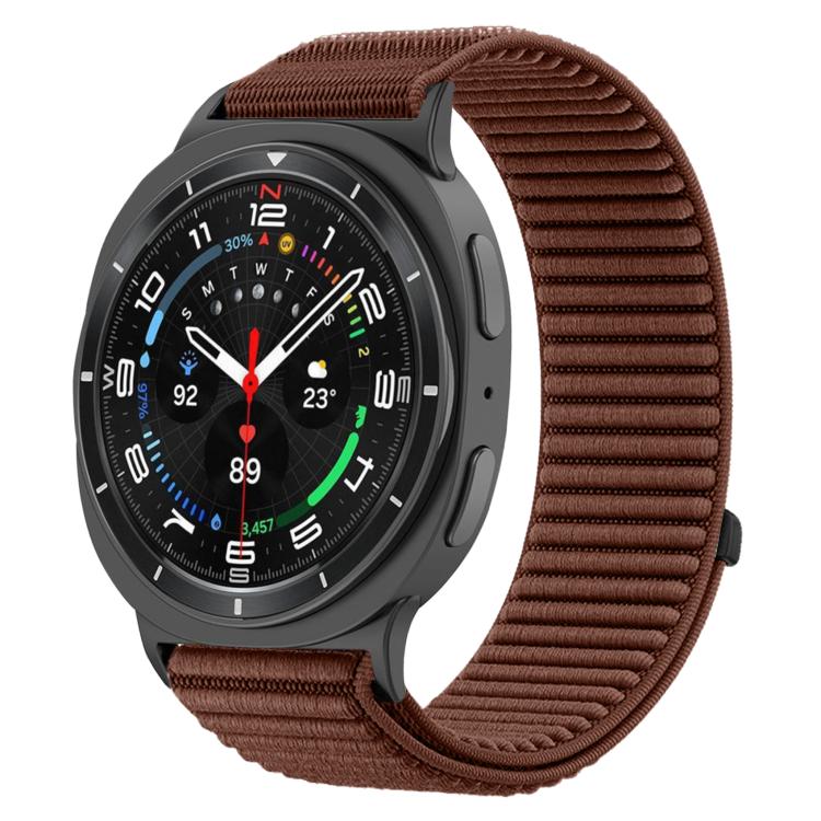 For Samsung Galaxy Watch8 / Watch8 Classic Woven Nylon Hook And Loop Fastener Metal Interface Watch Band