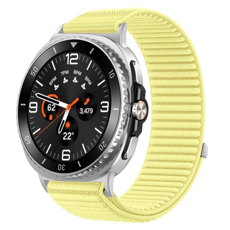 For Samsung Galaxy Watch8 / Watch8 Classic Woven Nylon Hook And Loop Fastener Metal Interface Watch Band