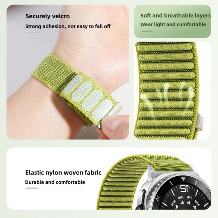 For Samsung Galaxy Watch8 / Watch8 Classic Woven Nylon Hook And Loop Fastener Metal Interface Watch Band