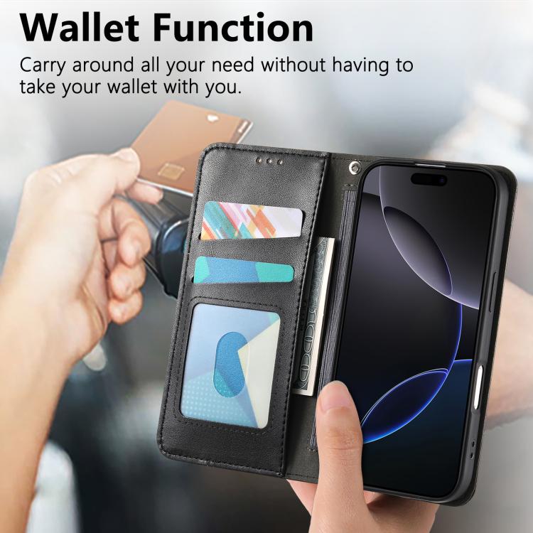 For iPhone 16 Elastic Wristband Magnetic Suction Leather Phone Case