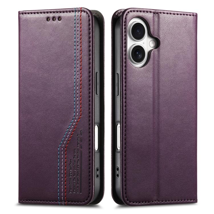 For iPhone 16 Elastic Wristband Magnetic Suction Leather Phone Case