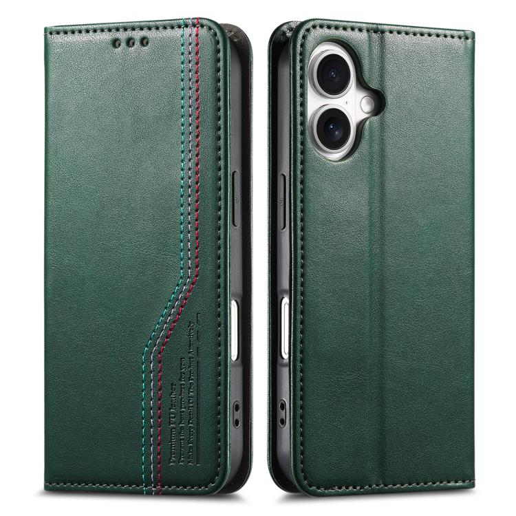 For iPhone 16 Elastic Wristband Magnetic Suction Leather Phone Case