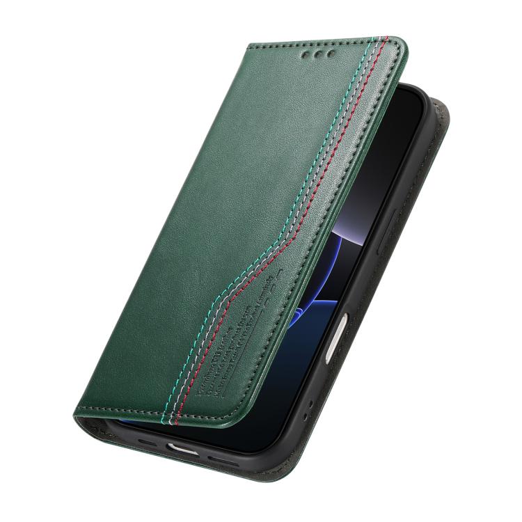 For iPhone 16 Elastic Wristband Magnetic Suction Leather Phone Case